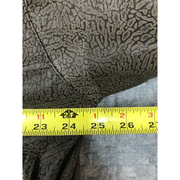 Vintage Members Only Leather Jacket Mens 46 Brown Bomber Hooded Quilted 90s - Picture 14 of 16